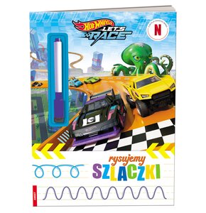 Książka z zadaniami Hot Wheels Rysujemy szlaczki (miękka okładka)