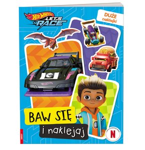Książka z zadaniami Hot Wheels Baw się i naklejaj (miękka okładka)