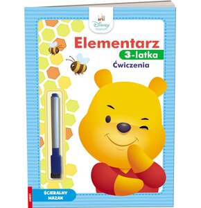 Książka z zadaniami Disney Maluch Elementarz Ćwiczenia 3-latka (miękka okładka)