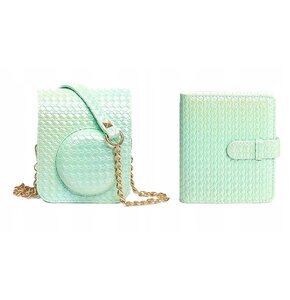 Pokrowiec LOVEINSTANT Instax Mini 12 Zielony + Album (32 stron)