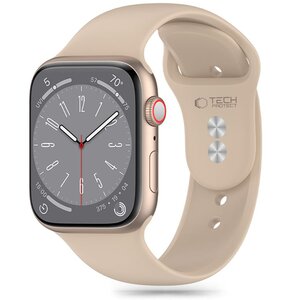 Pasek TECH-PROTECT Silicone do Apple Watch 6/7/8/9/10/SE/Ultra 1/2 (44/45/46/49mm) Orzechowy
