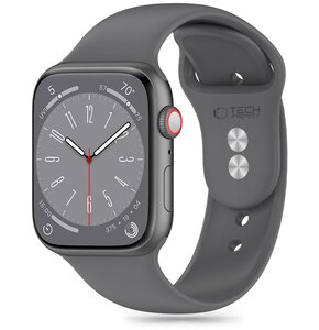 Pasek TECH-PROTECT Silicone do Apple Watch 6/7/8/9/10/SE/Ultra 1/2 (44/45/46/49mm) Szary