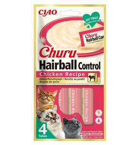 Przysmak dla kota INABA Churu Hairball Kurczak (4 x 14 g)