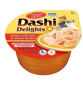Karma dla kota INABA Dashi Delights Kurczak, tuńczyk i łosoś 70 g