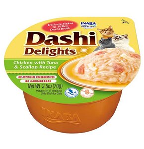 Karma dla kota INABA Dashi Delights Chicken Tuna Scallop 70 g
