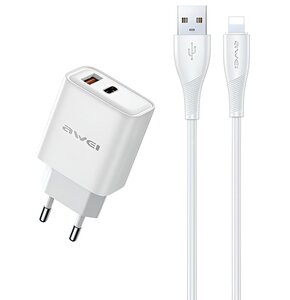 Ładowarka sieciowa AWEI PD81L-EU GaN 22.5W Biały