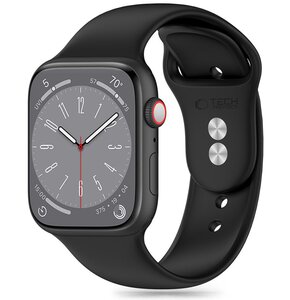 Pasek TECH-PROTECT Silicone do Apple Watch 6/7/8/9/10/SE (40/41/42mm) Czarny