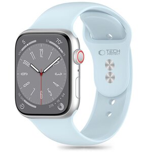 Pasek TECH-PROTECT Silicone do Apple Watch 6/7/8/9/10/SE (40/41/42mm) Błękitny