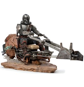 Figurka IRON STUDIOS The Mandalorian - On Speederbike Statue Art Scale 1/10