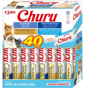 Przysmak dla kota INABA Ciao Churu Variety Owoce morza (40 x 14 g)