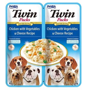Karma dla psa INABA Twin Chicken Vegetables & Cheese 2 x 40 g