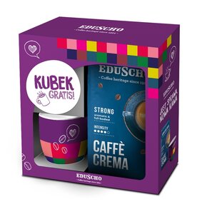 Kawa ziarnista EDUSCHO Crema Strong 1 kg + kubek