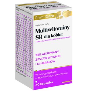 Witaminy i minerały WEGAFARM Multiwitaminy SR dla kobiet (60 kapsułek)