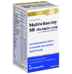 Witaminy i minerały WEGAFARM Multiwitaminy SR dla mężczyzn (60 kapsułek)