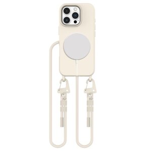 Etui TECH-PROTECT MagNecklace MagSafe do Apple iPhone 16 Pro Max Kremowy