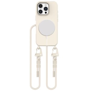 Etui TECH-PROTECT MagNecklace MagSafe do Apple iPhone 16 Pro Kremowy