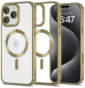 Etui TECH-PROTECT MagFlex MagSafe do Apple iPhone 16 Pro Przezroczysto-złoty (satynowy)