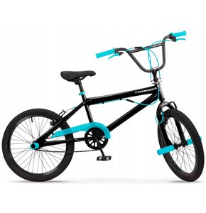 Rower dziecięcy TOIMSA BMX 20 cali dla chłopca Czarno-niebieski
