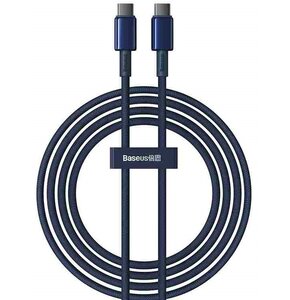 Kabel USB-C - USB-C BASEUS Tungsten Gold 100W 2 m Niebieski