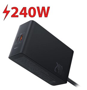 Ładowarka sieciowa BASEUS GaN 240W Czarny