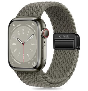Pasek TECH-PROTECT NylonMag do Apple Watch 6/7/8/9/10/SE/Ultra 1/2 (44/45/46/49mm) Oliwkowy