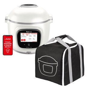 Multicooker TEFAL Cook4me Touch Pro CY943130 (Wi-Fi) z wbudowaną wagą + Torba transportowa TEFAL XA607800 oraz dostępem do ponad 1000 darmowych przepisów