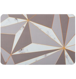 Mata łazienkowa MULTIDECOR Geometria 210109 Prostokątny Szary
