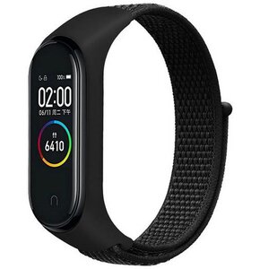 Pasek BELINE NylonLoop do Xiaomi Mi Band 3/4/5/6/7 Czarny