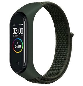 Pasek BELINE NylonLoop Mi Band 7/6/5/4/3 Zielony