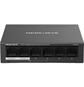 Switch MERCUSYS MS106LP Fast Ethernet, 6 portów, Funkcja PoE+