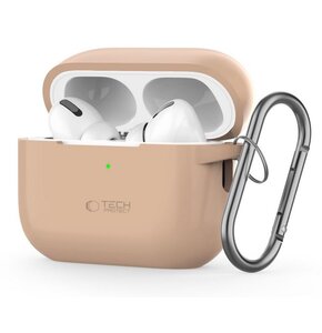 Etui na słuchawki TECH-PROTECT Silicon Hook do Apple Airpods Pro 1/2 Beżowy