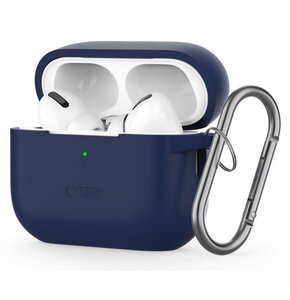Etui na słuchawki TECH-PROTECT Silicon Hook do Apple Airpods Pro 1/2 Granatowy