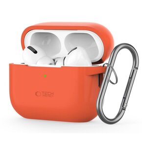 Etui na słuchawki TECH-PROTECT Silicon Hook do Apple Airpods Pro 1/2 Pomarańczowy