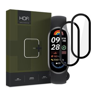 Szkło hybrydowe HOFI Hybrid Pro+ do Xiaomi Smart Band 9/9 NFC Czarny (2 szt.)