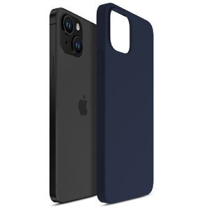 Etui 3MK Silicone Case Dark Navy do Apple iPhone 15 Granatowy