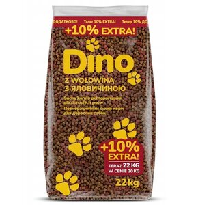 Karma dla psa DINO z Wołowiną 20 + 2 kg