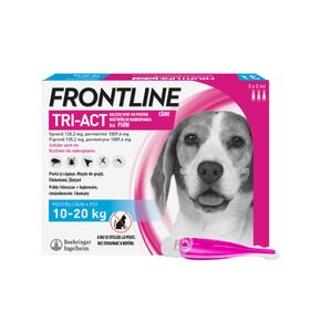 Roztwór do nakrapiania dla psów FRONTLINE TRI-ACT M 3 x 2 ml