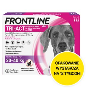 Roztwór do nakrapiania dla psów FRONTLINE TRI-ACT L 3 x 4 ml Ochrona przez 12 tygodni