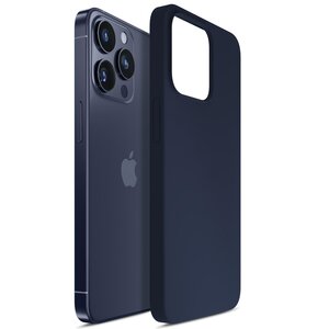 Etui 3MK Silicone Case Dark Navy do Apple iPhone 16 Pro Max Granatowy