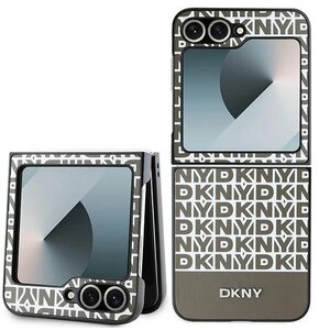 Etui DKNY Repeat Pattern Bottom Stripe do Samsung Galaxy Z Flip 6 Brązowy