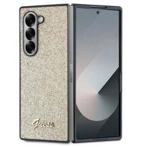 Etui GUESS 4G Glitter Script do Samsung Galaxy Z Fold 6 Złoty