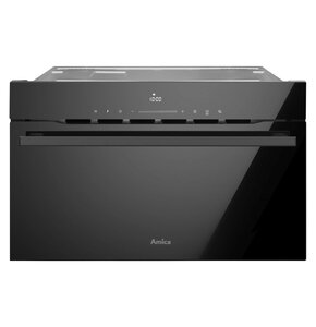 Kuchenka mikrofalowa AMICA AMMB34E1GVB średnica 34.5 cm pojemność 34 L MultiWave System Grill ChildLock Czarny