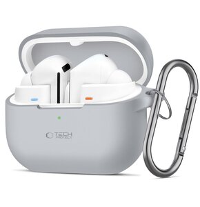 Etui na słuchawki TECH-PROTECT Silicon Hook do Samsung Galaxy Buds 3/3 Pro Szary