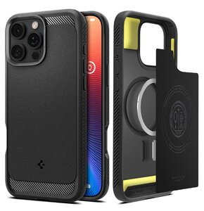 Etui SPIGEN Rugged Armor Mag MagSafe do Apple iPhone 16 Pro Czarny Mat