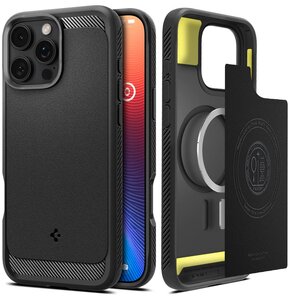 Etui SPIGEN Rugged Armor Mag MagSafe do Apple iPhone 16 Pro Max Czarny Mat