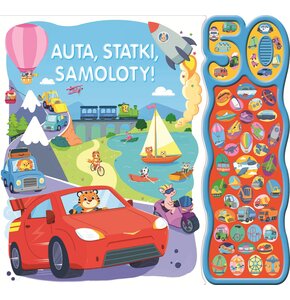 Książka 50 dźwięków Auta, statki, samoloty! Sensoryczna (twarda okładka)