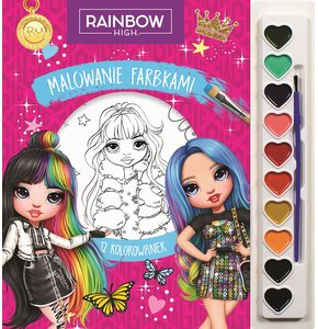 Kolorowanka Malowanie farbkami Rainbow High (miękka okładka)