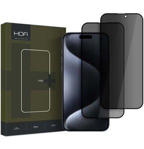 Szkło prywatyzujące HOFI Anti Spy Glass Pro+ Privacy do Apple iPhone 16 Pro (2 szt.)