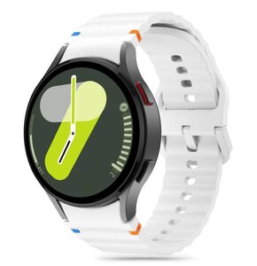 Pasek TECH-PROTECT Silicone Sport do Samsung Galaxy Watch 4/5/5 Pro/6/FE Biały