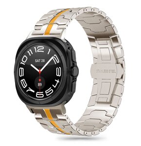 Pasek TECH-PROTECT Stainless Line do Samsung Galaxy Watch Ultra 47mm Tytanowo-pomarańczowy
